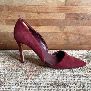 Maroon Pointed Toe Heels